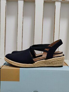 Life Stride Katrina Wedge Sandals Blue 7 1/2